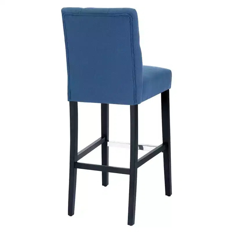 Sgabello da bar imbottito in lino capitonné da 29", tè