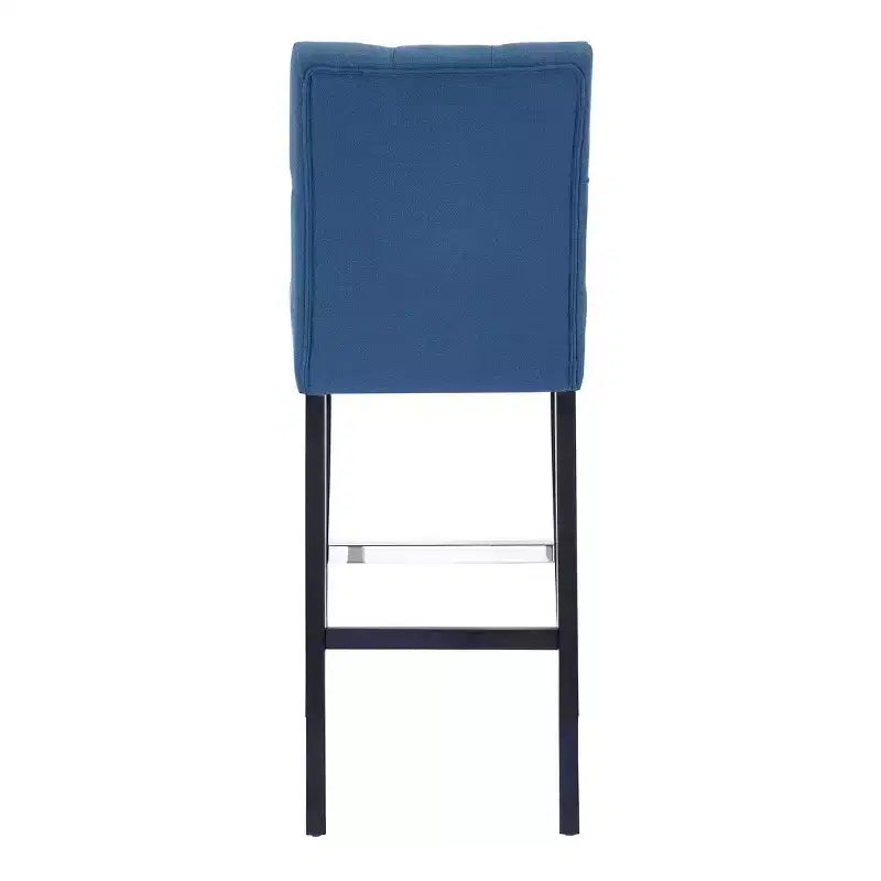 29" Upholstered Linen Tufted Bar Stool, Tea