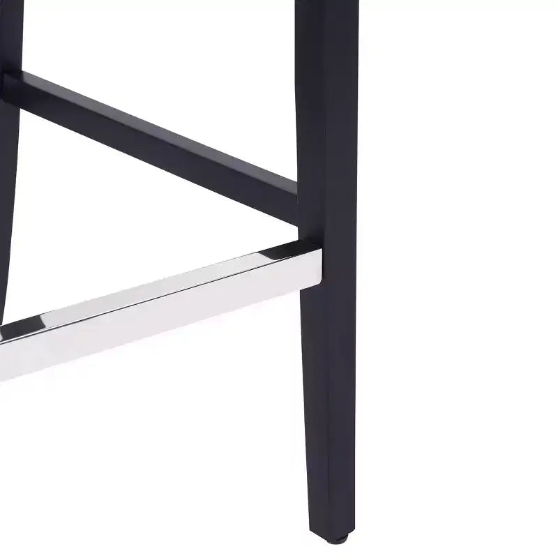 Sgabello da bar imbottito in lino capitonné da 29", tè