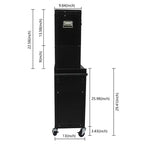Cassetta degli attrezzi a 6 cassetti con ruote, armadietto portautensili Meta con cassetta superiore rimovibile, carrello portautensili su ruote per officina, magazzino, garage