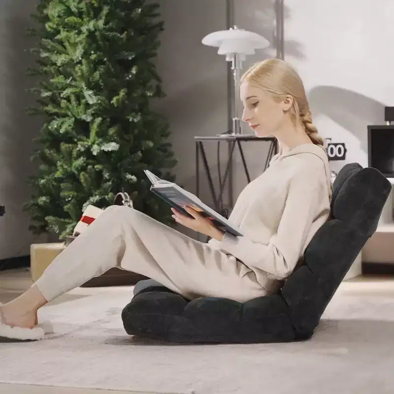 Sedia da pavimento regolabile in 14 posizioni con seduta imbottita, poltrona pieghevole "Lazy Sofa"
