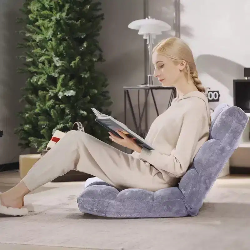 Sedia da pavimento regolabile in 14 posizioni con seduta imbottita, poltrona pieghevole "Lazy Sofa"