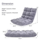 Sedia da pavimento regolabile in 14 posizioni con seduta imbottita, poltrona pieghevole "Lazy Sofa"
