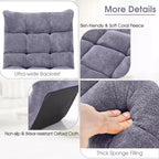 Sedia da pavimento regolabile in 14 posizioni con seduta imbottita, poltrona pieghevole "Lazy Sofa"