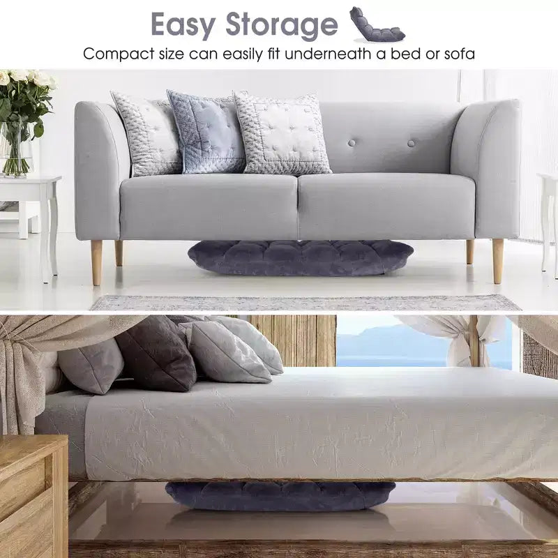 Sedia da pavimento regolabile in 14 posizioni con seduta imbottita, poltrona pieghevole "Lazy Sofa"