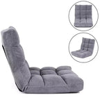 Sedia da pavimento regolabile in 14 posizioni con seduta imbottita, poltrona pieghevole "Lazy Sofa"