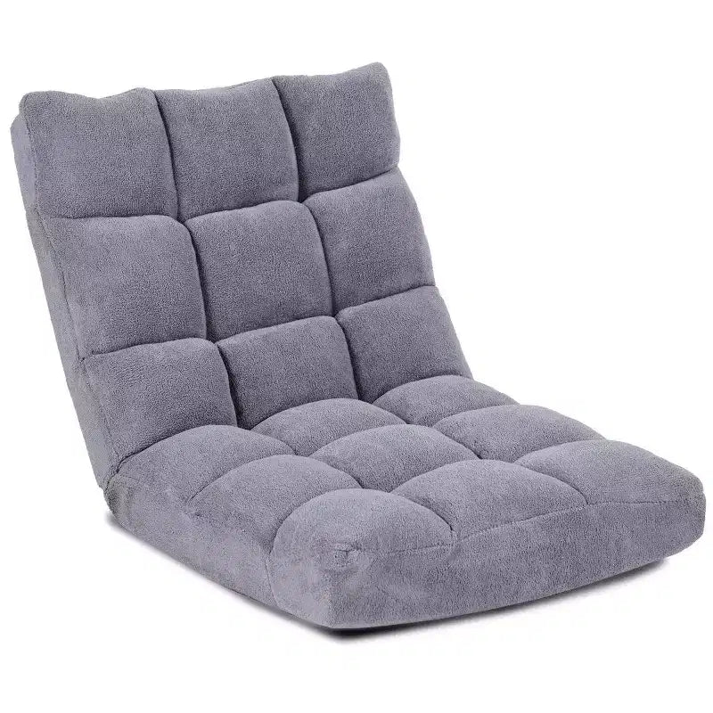 Sedia da pavimento regolabile in 14 posizioni con seduta imbottita, poltrona pieghevole "Lazy Sofa"