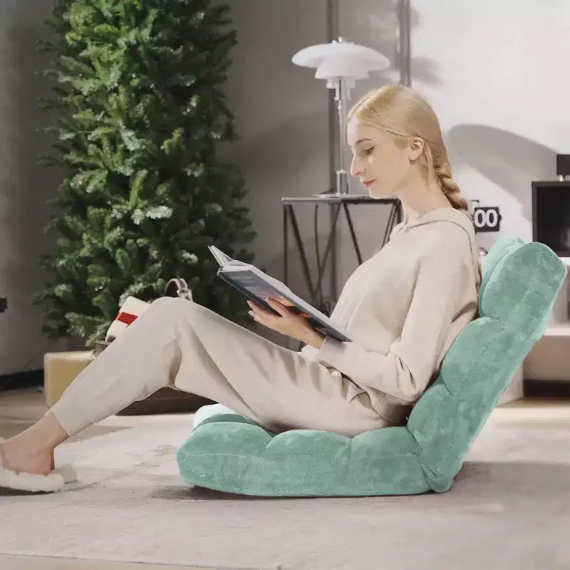 Sedia da pavimento regolabile in 14 posizioni con seduta imbottita, poltrona pieghevole "Lazy Sofa"