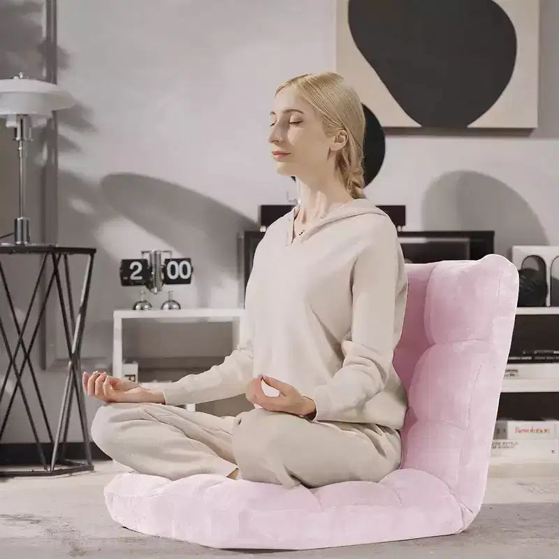 Sedia da pavimento regolabile in 14 posizioni con seduta imbottita, poltrona pieghevole "Lazy Sofa"