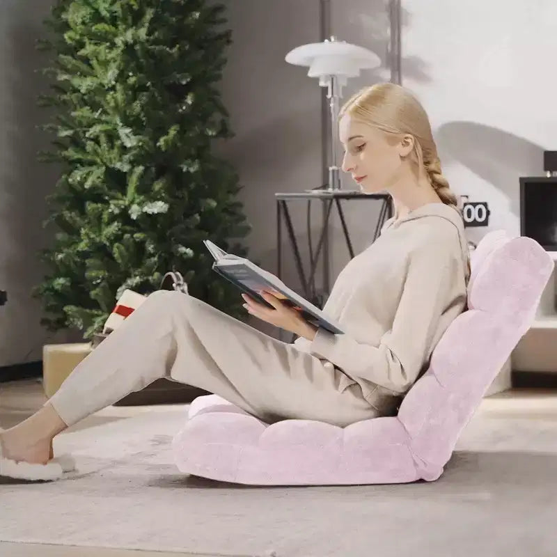 Sedia da pavimento regolabile in 14 posizioni con seduta imbottita, poltrona pieghevole "Lazy Sofa"