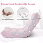 Sedia da pavimento regolabile in 14 posizioni con seduta imbottita, poltrona pieghevole "Lazy Sofa"
