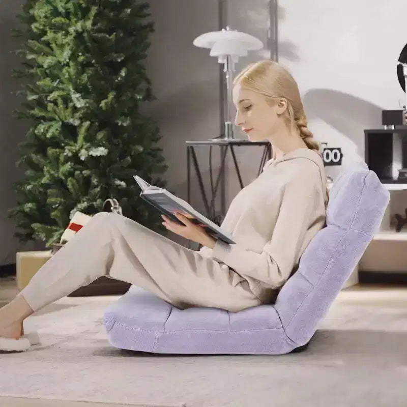 Sedia da pavimento regolabile in 14 posizioni con seduta imbottita, poltrona pieghevole "Lazy Sofa"