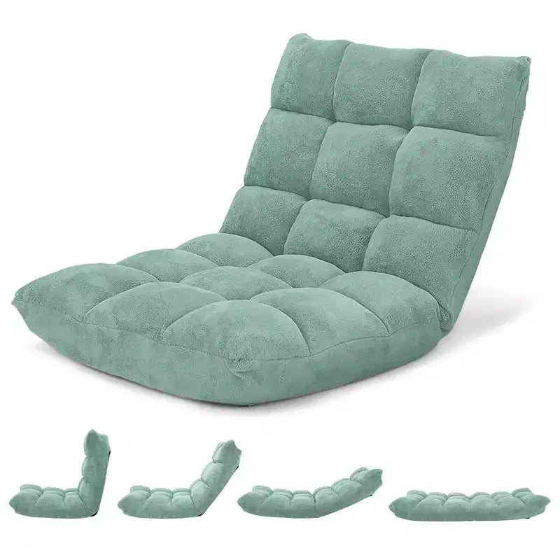 Sedia da pavimento regolabile in 14 posizioni con seduta imbottita, poltrona pieghevole "Lazy Sofa"