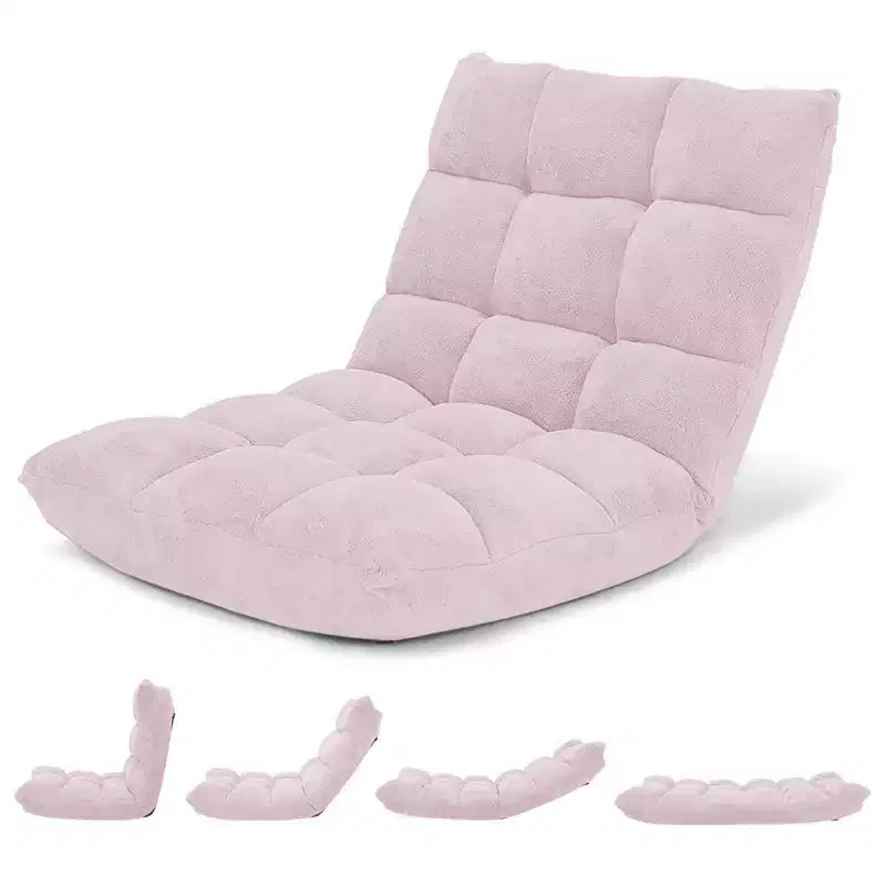 Sedia da pavimento regolabile in 14 posizioni con seduta imbottita, poltrona pieghevole "Lazy Sofa"