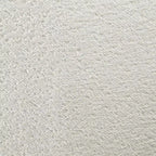 Poltrona girevole moderna con gambe in metallo, rivestimento in tessuto, senza braccioli, bianco sporco