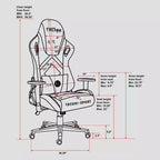 Sedia da gaming in velluto con memory foam e supporto lombare regolabile