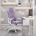 Sedia da gaming in velluto con memory foam e supporto lombare regolabile