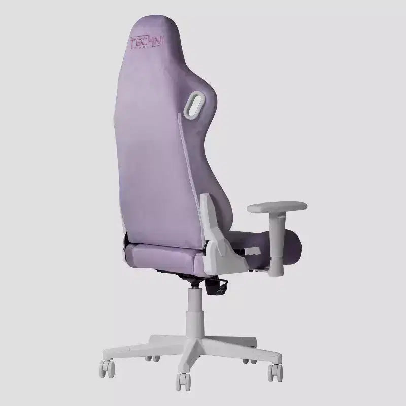 Sedia da gaming in velluto con memory foam e supporto lombare regolabile