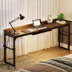 Tavolo da letto regolabile in altezza con ruote e piano inclinabile