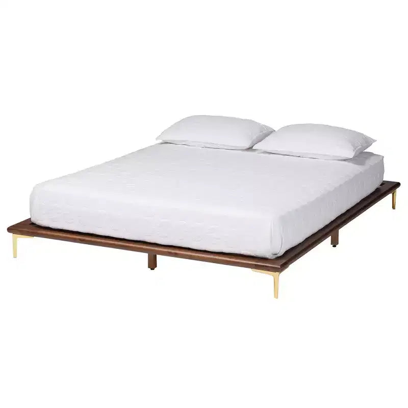 Struttura letto king size in stile moderno di metà secolo