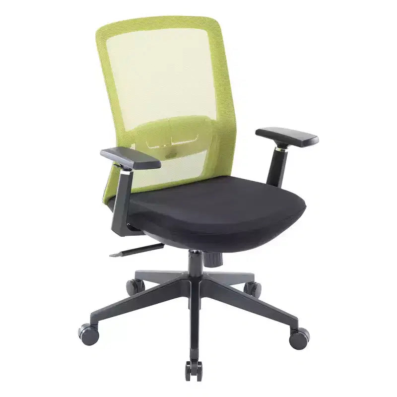 Sedia da ufficio in rete con altezza regolabile, base girevole, supporto lombare e funzione di inclinazione
