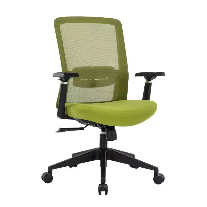 Sedia da ufficio in rete con altezza regolabile, base girevole, supporto lombare e funzione di inclinazione