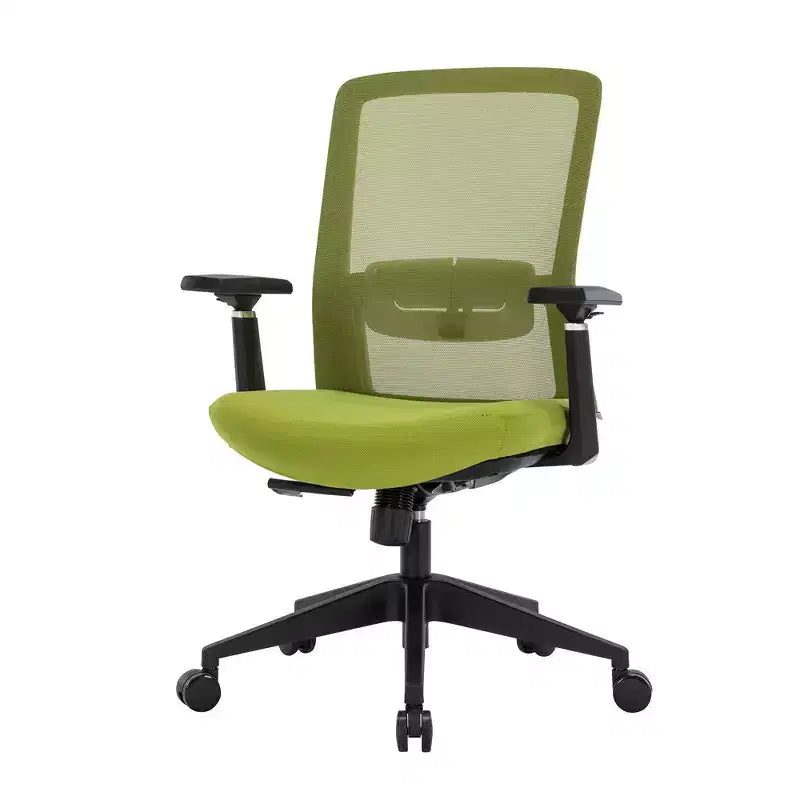 Sedia da ufficio in rete con altezza regolabile, base girevole, supporto lombare e funzione di inclinazione