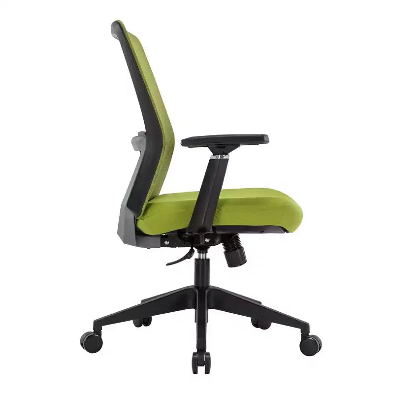 Sedia da ufficio in rete con altezza regolabile, base girevole, supporto lombare e funzione di inclinazione