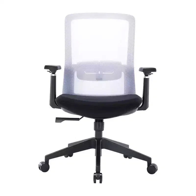 Sedia da ufficio in rete con altezza regolabile, base girevole, supporto lombare e funzione di inclinazione