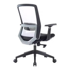 Sedia da ufficio in rete con altezza regolabile, base girevole, supporto lombare e funzione di inclinazione