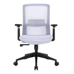 Sedia da ufficio in rete con altezza regolabile, base girevole, supporto lombare e funzione di inclinazione
