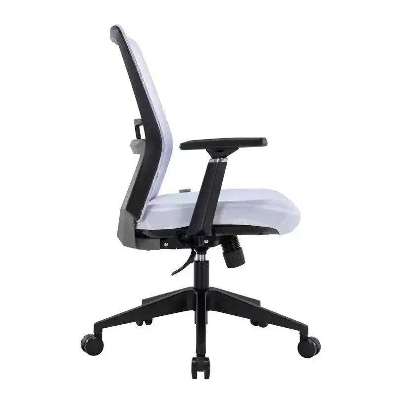 Sedia da ufficio in rete con altezza regolabile, base girevole, supporto lombare e funzione di inclinazione