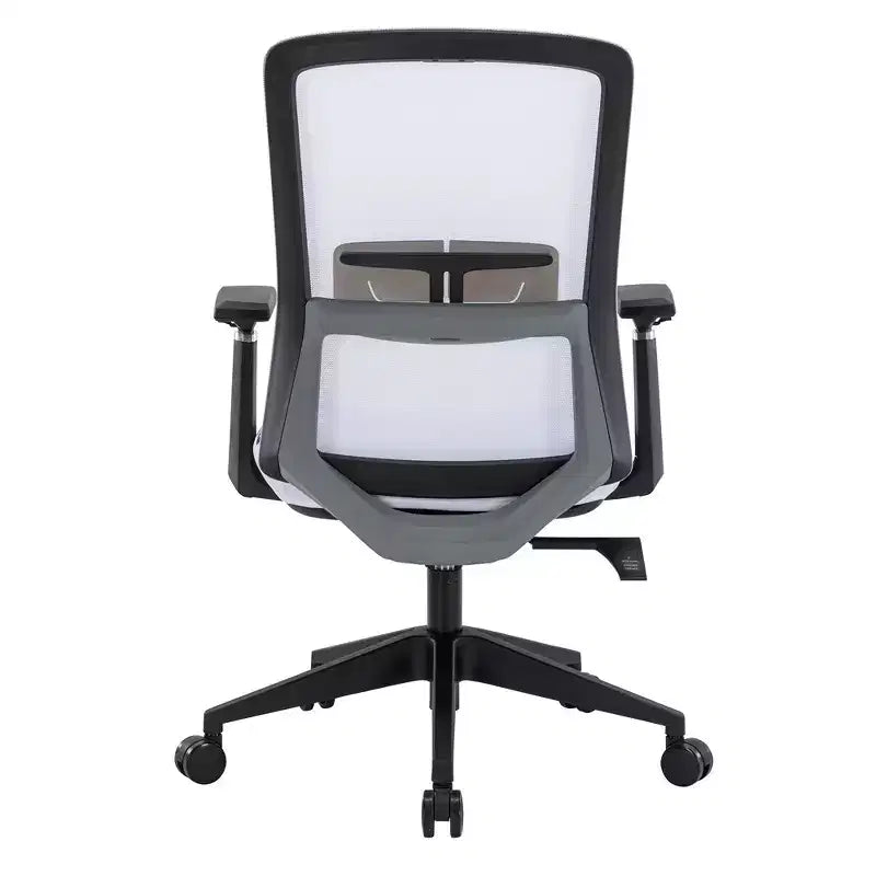 Sedia da ufficio in rete con altezza regolabile, base girevole, supporto lombare e funzione di inclinazione