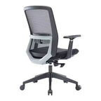 Sedia da ufficio in rete con altezza regolabile, base girevole, supporto lombare e funzione di inclinazione