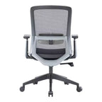 Sedia da ufficio in rete con altezza regolabile, base girevole, supporto lombare e funzione di inclinazione