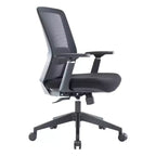 Sedia da ufficio in rete con altezza regolabile, base girevole, supporto lombare e funzione di inclinazione