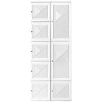 Armadio Guardaroba Portatile con Ripiani a Cubo, Aste Appendiabiti e Ante Magnetiche – Bianco