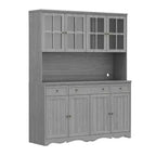 Mobile buffet credenza a 3 cassetti largo 61,2" grigio