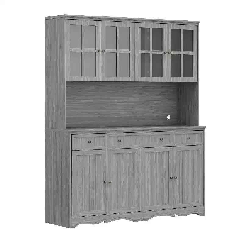 Mobile buffet credenza a 3 cassetti largo 61,2" grigio
