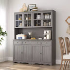 Mobile buffet credenza a 3 cassetti largo 61,2" grigio