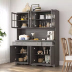 Mobile buffet credenza a 3 cassetti largo 61,2" grigio