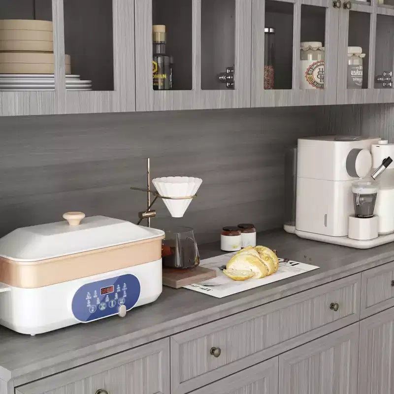 Mobile buffet credenza a 3 cassetti largo 61,2" grigio