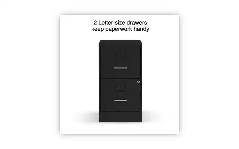 Classificatore verticale Alera Soho, 2 cassetti: Archivio/Archivio, Lettera, Nero, 14 x 18 x 24,1