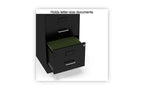 Classificatore verticale Alera Soho, 2 cassetti: Archivio/Archivio, Lettera, Nero, 14 x 18 x 24,1