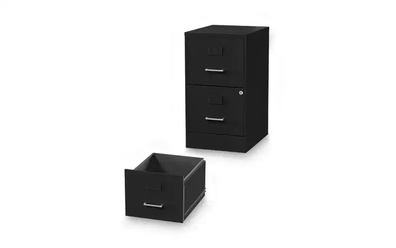 Classificatore verticale Alera Soho, 2 cassetti: Archivio/Archivio, Lettera, Nero, 14 x 18 x 24,1